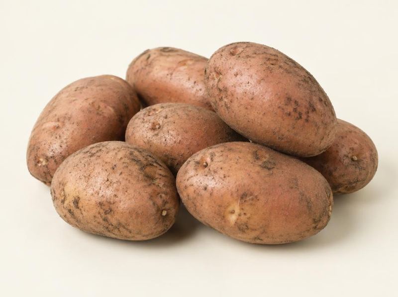 Brushed potatoes